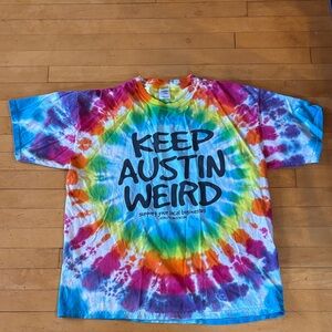Keep Austin Weird Tie-Dye T-Shirt - Multicolor